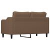 vidaXL Dvivietė sofa, rudos spalvos, 140cm, audinys