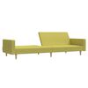 vidaXL Dvivietė sofa-lova su pakoja, žalios spalvos, audinys