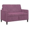 vidaXL Sofa su saugojimo vieta 2 vietos Violetinė 122 x 78 x 87 cm