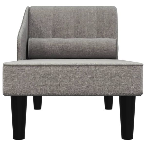 vidaXL Poilsio sofa su ilga pagalve, &scaron;viesiai pilkos spalvos, audinys