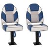 vidaXL Valties sėdynės su kojomis su 360&deg; pasukimo mechanizmais, 2vnt.