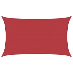 vidaXL Burė nuo saulės, raudonos spalvos, 5x8m, HDPE, 160g/m&sup2;