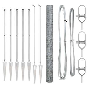 vidaXL Hexagonal Fence with Post 10 x 1,6 m Galvanizuotas plienas