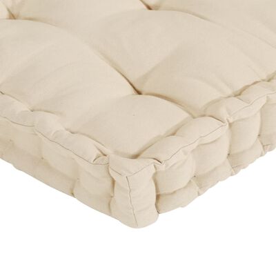 vidaXL Grindų/paletės pagalvėlės, 5vnt., smėlio spalvos, medvilnė