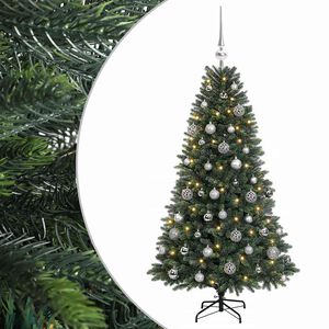 vidaXL Dirbtinė Kalėdų eglutė su burbulais 120 cm 150 LED &Scaron;ilta balta