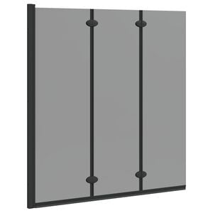 vidaXL Du&scaron;o kabineto uždanga Juoda 130 x 138 cm