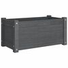 vidaXL Sodo lovelis, pilkas, 60x31x31cm, pu&scaron;ies medienos masyvas