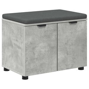 vidaXL Koridoriaus suolas su pagalve Betono Pilka 60 x 38 x 46 cm
