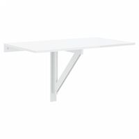 vidaXL Sulankstomas sieninis staliukas, baltas, 100x60x56cm, mediena