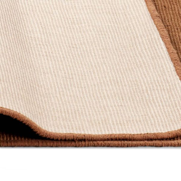 vidaXL Kilimas, rudas, 140x200cm, džiutas su latekso pagrindu