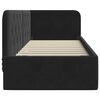 vidaXL Kampinė lovos konstrukcija Juoda 80 x 200 cm Aksomas