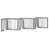vidaXL Sulankstomi &scaron;unų vartai su stovais 6 vnt. Pilka Sonoma 482 cm