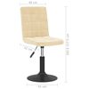 vidaXL Pasukamos valgomojo kėdės, 6vnt., kreminės spalvos, aksomas