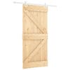 vidaXL Slankios durys Natūrali ir Balta 100 x 210 cm