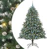 vidaXL Dirbtinė Kalėdų eglutė Žalia 210 cm PVC, plastikas ir plienas
