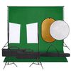 vidaXL Fotostudijos rinkinys su &scaron;viestuvais, fonu ir reflektoriumi