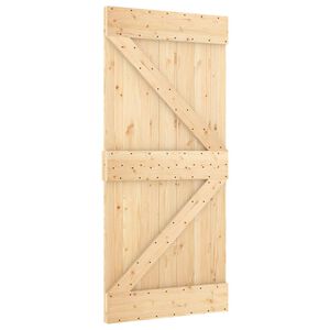 vidaXL Slankios durys NARVIK Natūrali ir juoda 95 x 210 cm (213,5 cm)