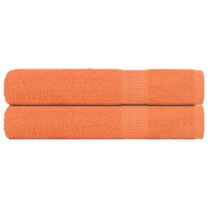 vidaXL Pirties rank&scaron;luosčiai, FROGN, 2 vnt., oranžiniai, 80x200 cm, 360 g/m&sup2;