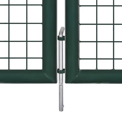 vidaXL Tvoros vartai, žali, 306x150cm, plienas