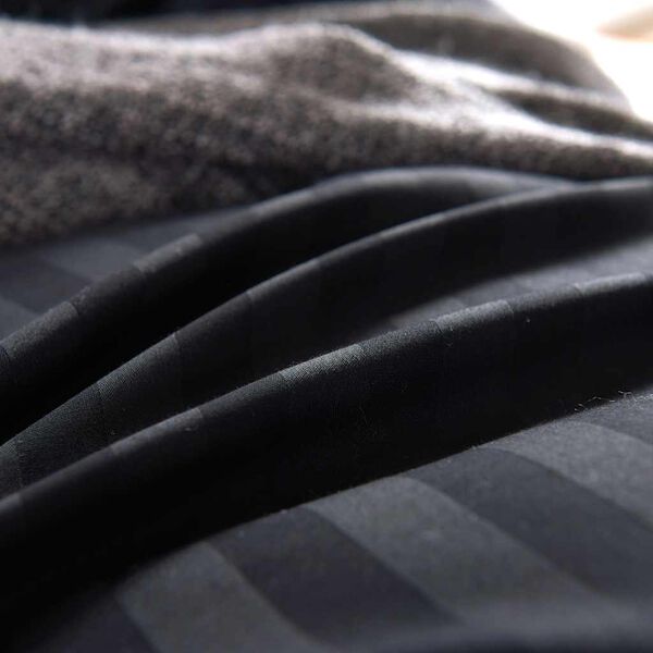 vidaXL Antklodės užvalkalas 155 x 220 cm Medvilnės satinas ir dryžiai