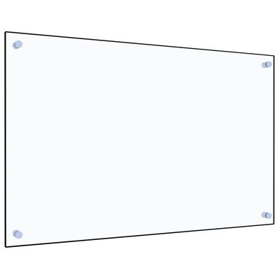 vidaXL Virtuvės sienelė, skaidri, 80x50 cm, grūdintas stiklas