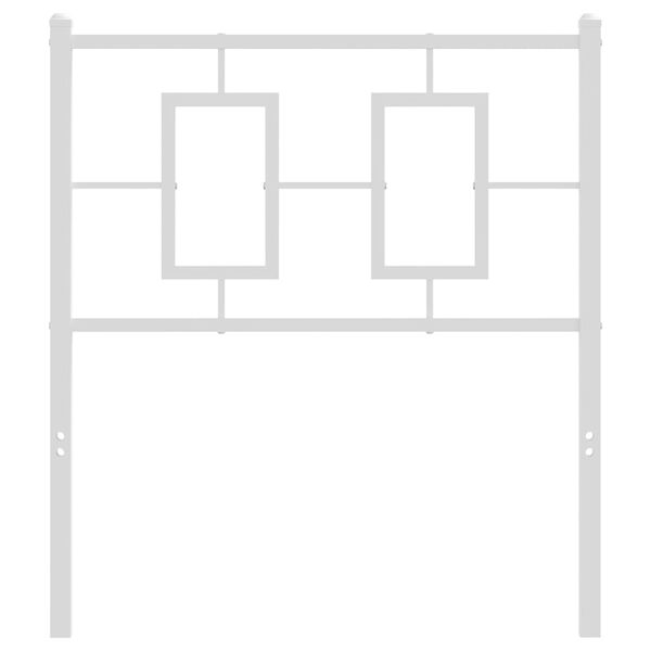 vidaXL Metalinis pakaitinis galvūgalis, baltos spalvos, 80cm