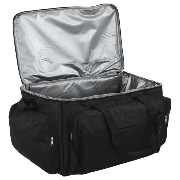 vidaXL Žvejybos krep&scaron;ys, juodas, audinys, vandeniui atsparus