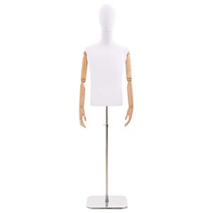 vidaXL Reguliuojamas manekenas 170-218 cm su baze Vyras PP Balta