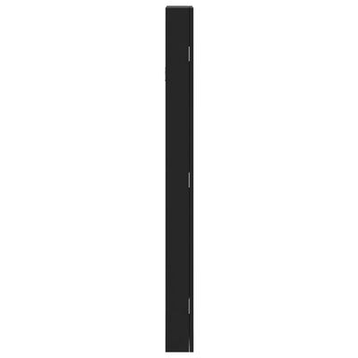 vidaXL Veidrodinė papuošalų spintelė, juoda, 30x8,5x106cm, sieninė