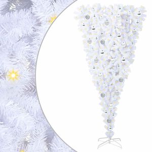 vidaXL Dirbtinė Kalėdų eglutė su 300 LED Balta 180 cm PVC ir plienas