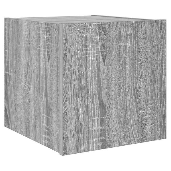 vidaXL Sieninė TV spintelė su LED lemputėmis, pilka, 30,5x35x30cm