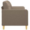 vidaXL Dvivietė sofa, taupe spalvos, 140cm, audinys