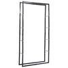 vidaXL Stovas malkoms, juodos spalvos, 100x25x200cm, plienas