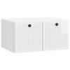 vidaXL Sieninė TV spintelė Itin blizgi balta 59,5 x 41 x 30 cm