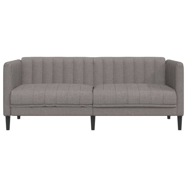 vidaXL Dvivietė sofa, taupe spalvos, audinys