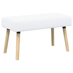vidaXL Kanalo pamink&scaron;tintas suolas Balta 80 x 40 x 46 cm Audinys