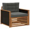 vidaXL Lauko Vidurinis Sofa Natūrali
