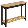 VidaXL Konsolinis stalas su lentyna EKAI Juoda 112 x 35 x 76 cm