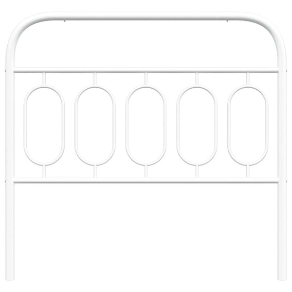 vidaXL Metalinis pakaitinis galvūgalis, baltos spalvos, 107cm