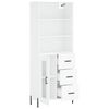 vidaXL Komoda, baltos spalvos, 69,5x34x180cm, apdirbta mediena