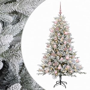 vidaXL Dirbtinė kalėdinė eglutė su rutuliuku 120 cm 150 LED