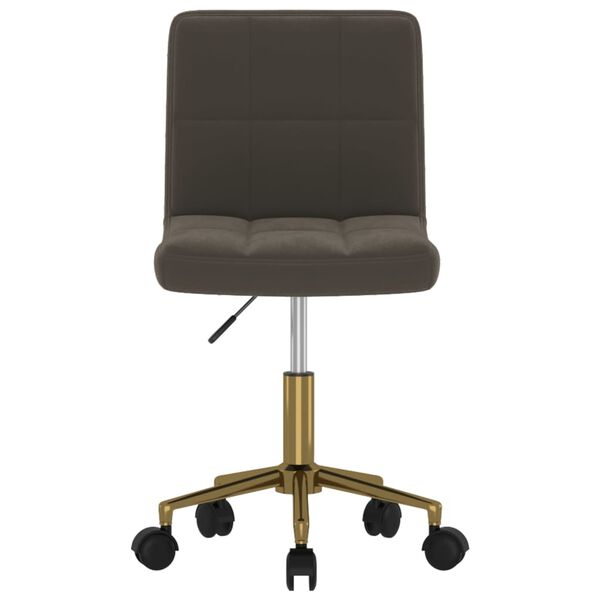 vidaXL Pasukamos valgomojo kėdės, 2vnt., tamsiai pilkos, aksomas