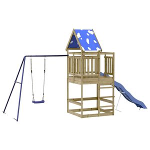 vidaXL Lauko žaidimų aik&scaron;telės komplektas, impregnuota pu&scaron;ies mediena