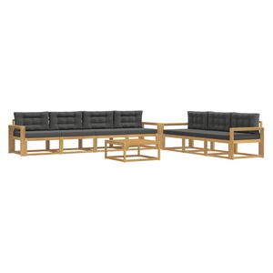 vidaXL Lauko sofos komplektas 7 vnt. 7 vietos Balta ir antracito