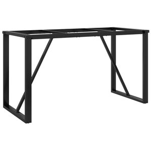 vidaXL Valgomojo stalo kojos, 140x60x73cm, plieninis, O formos rėmas
