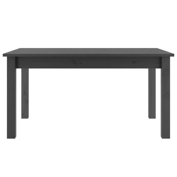 vidaXL Kavos staliukas, pilkas, 80x50x40cm, pu&scaron;ies medienos masyvas