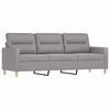 vidaXL Trivietė sofa su pagalvėmis, &scaron;viesiai pilka, 180cm, audinys