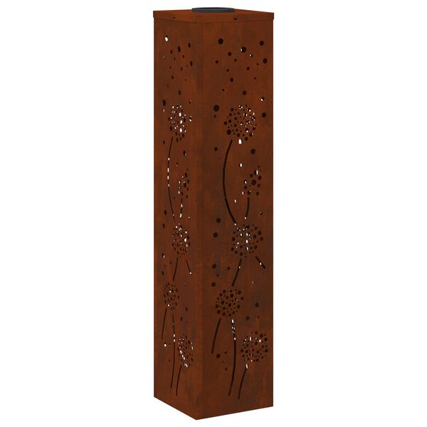 vidaXL Saulės LED &scaron;aligatvio &scaron;viesa 2 pcs Rūdijanti