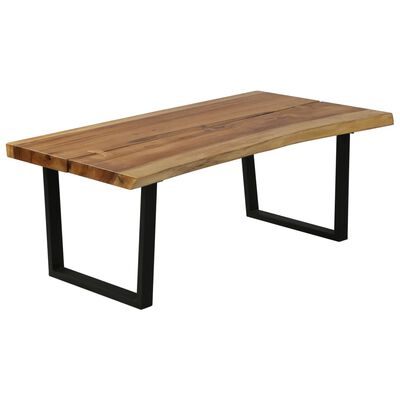 vidaXL Kavos staliukas, skėtaro med. masyv., 102x56x41cm