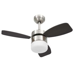 vidaXL Lubinis ventiliatorius su ap&scaron;vietimu ir pulteliu, rudas, 76cm